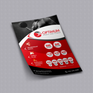 Optimum Sport And Fitness- Rates | Diseño de Flyer por Subhamay Basu