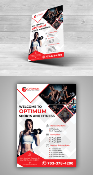 Optimum Sport And Fitness- Rates | Diseño de Flyer por ecorokerz