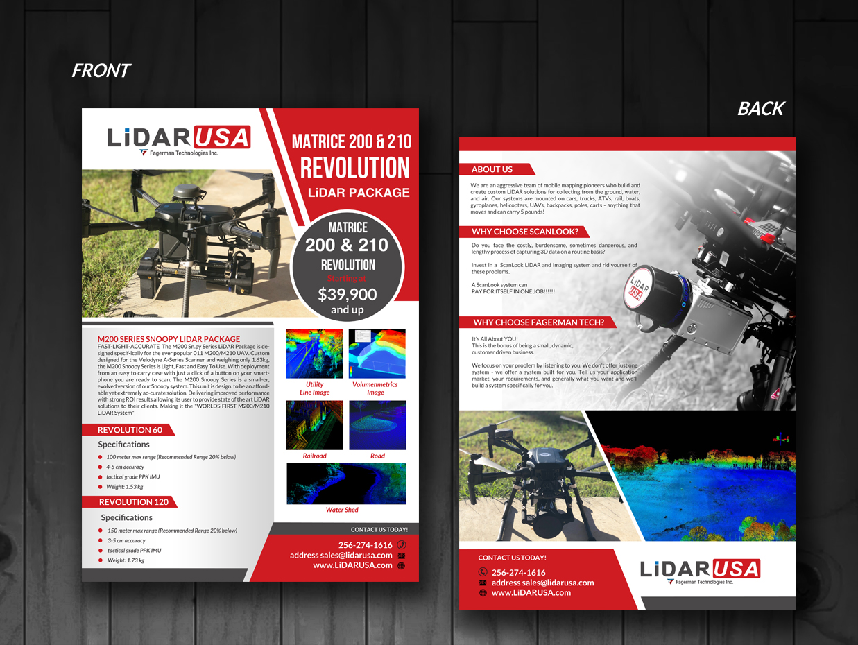 Brochure Design by innovative earth for Fagerman Technologies Inc. LiDAR USA | Design #20197460