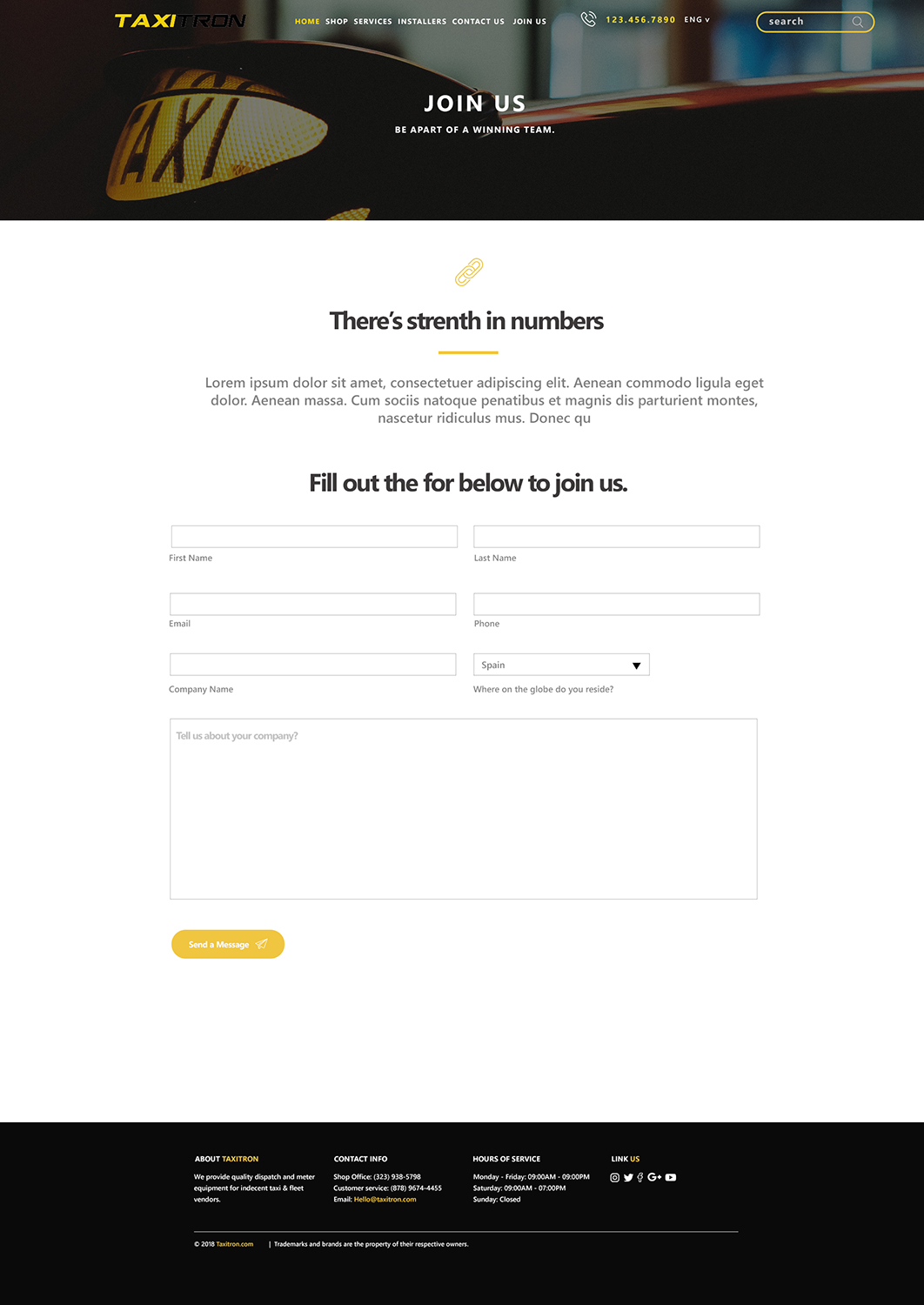 Web Design by We Are The United Creative Studio for Taxitron Oy | Design #20204103