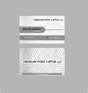 Diseño de Tarjeta de Presentación por Iko para Obsidian Point Capital LLC | Diseño #20227215