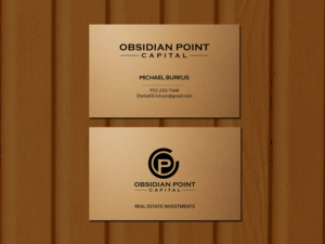 Design de Carte de Visite par Creations Box 2015 pour Obsidian Point Capital LLC | Design : #20243419
