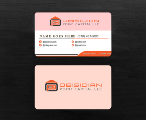 Diseño de Tarjeta de Presentación por ARtKISTA para Obsidian Point Capital LLC | Diseño #20197993