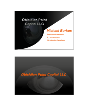 Business Card Design by lygraphics for Obsidian Point Capital LLC | Design: #20217596