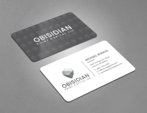 Design de Carte de Visite par Tripti Ranjan Gain pour Obsidian Point Capital LLC | Design : #20217376