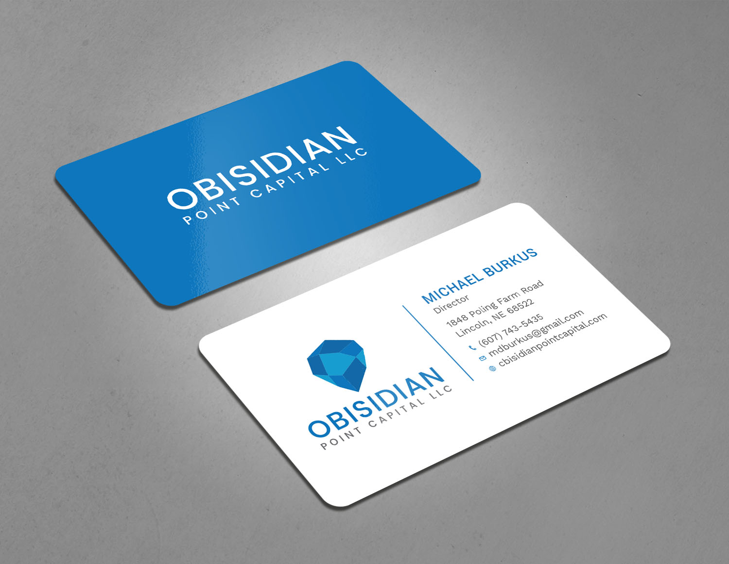 Business Card Design by Tripti Ranjan Gain for Obsidian Point Capital LLC | Design #20217377