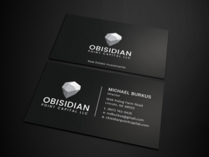 Design de Carte de Visite par Tripti Ranjan Gain pour Obsidian Point Capital LLC | Design : #20217378