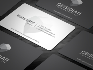 Design de Carte de Visite par Tripti Ranjan Gain pour Obsidian Point Capital LLC | Design : #20217379
