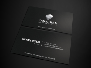 Design de Carte de Visite par Tripti Ranjan Gain pour Obsidian Point Capital LLC | Design : #20217387