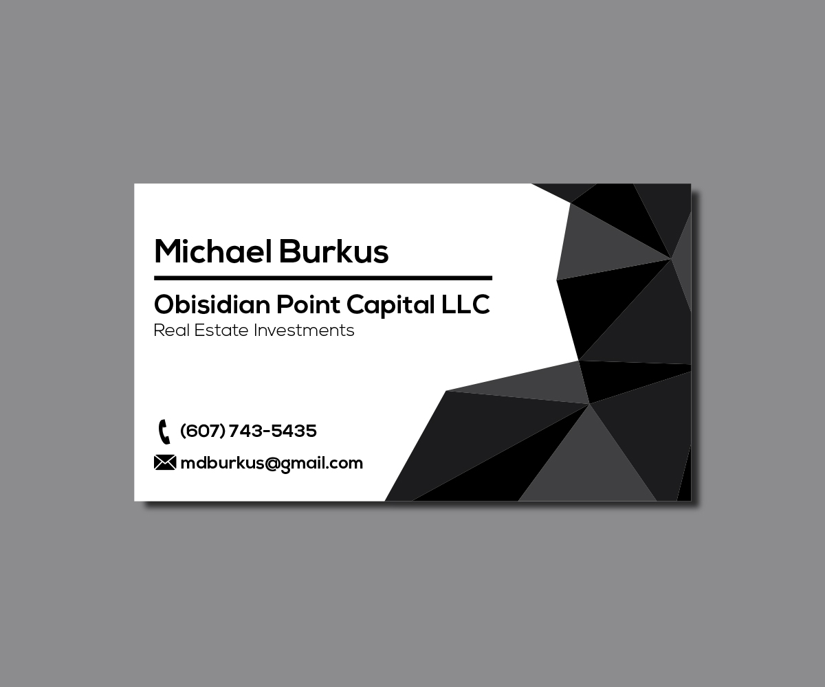 Business Card Design by Agarzaro for Obsidian Point Capital LLC | Design #20212272
