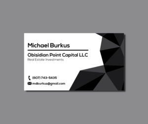 Business Card Design by Agarzaro for Obsidian Point Capital LLC | Design: #20212272