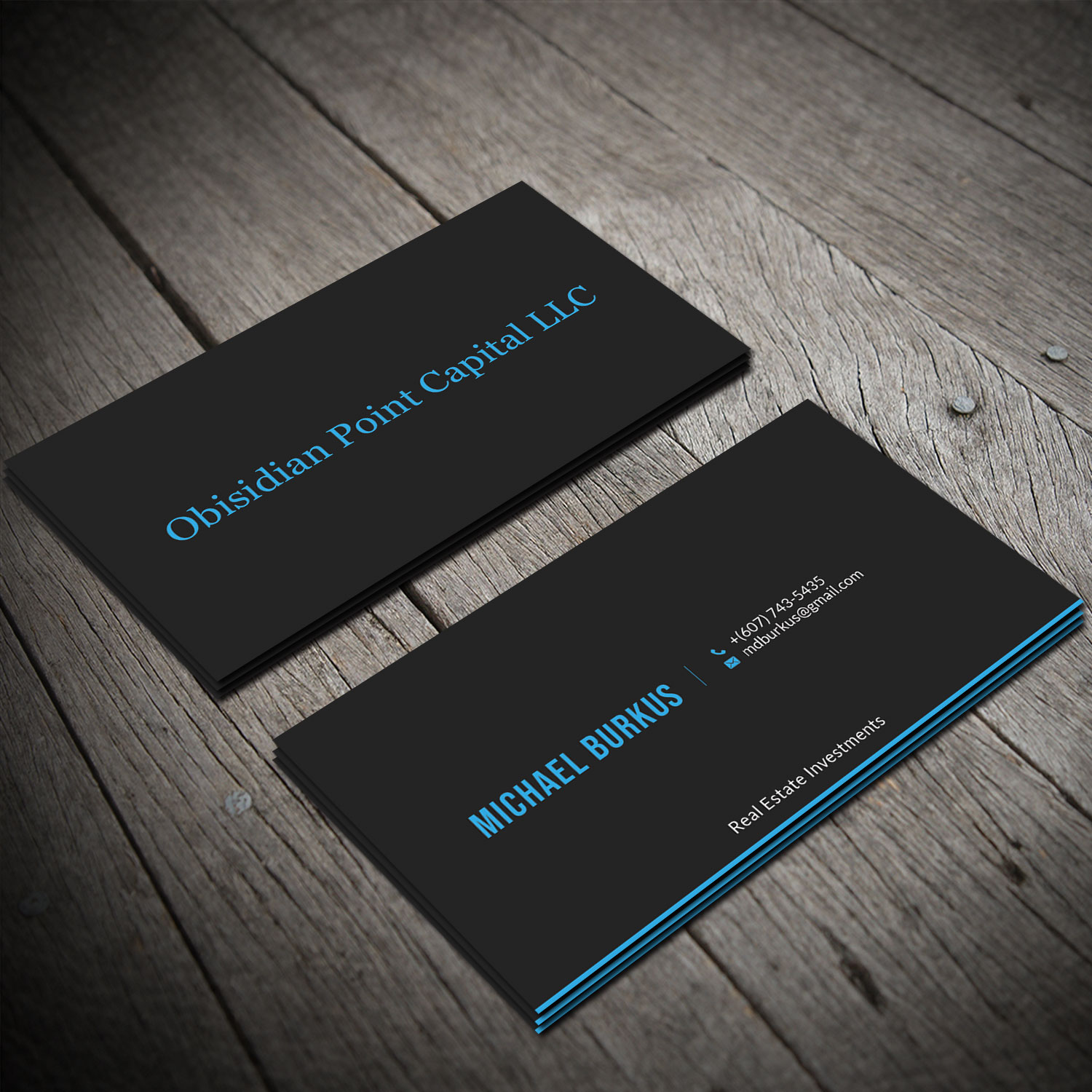 Business Card Design by Sujan4art for Obsidian Point Capital LLC | Design #20225200