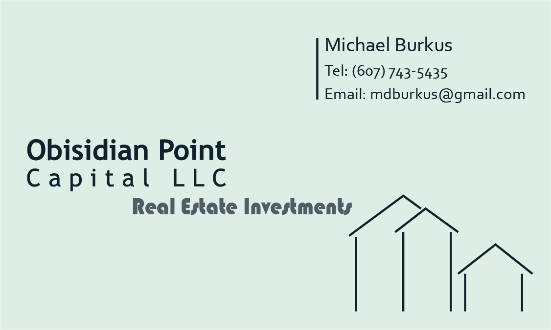 Visitenkarten-Design von Sarmad Aziz für Obsidian Point Capital LLC | Design #20214129