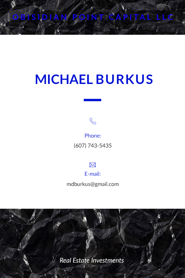 Visitenkarten-Design von Lesia_Povshuk für Obsidian Point Capital LLC | Design #20212852