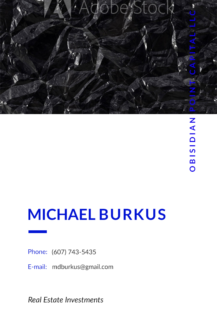 Business Card Design by Lesia_Povshuk for Obsidian Point Capital LLC | Design #20212854