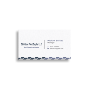 Design de Carte de Visite par haru_ichiban pour Obsidian Point Capital LLC | Design : #20224048