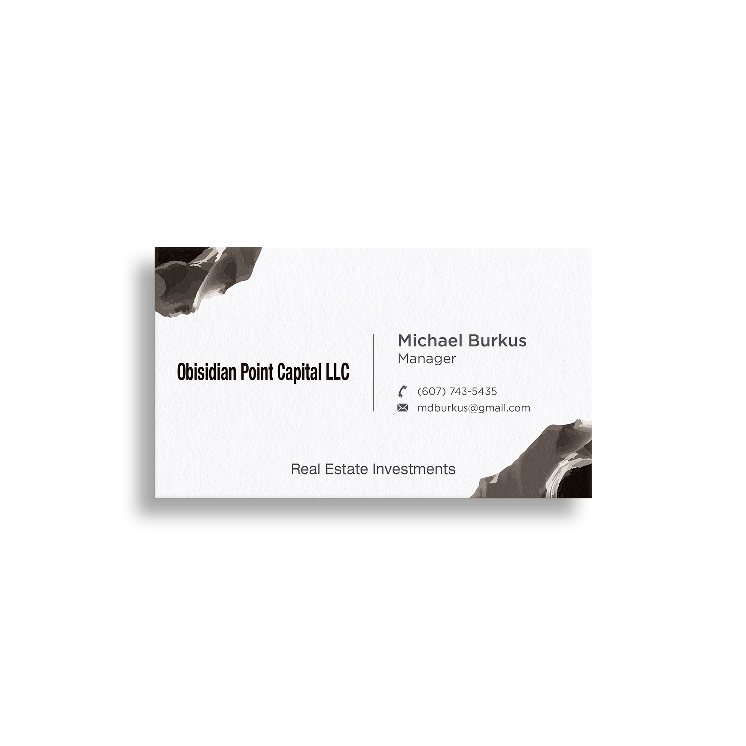 Business Card Design by haru_ichiban for Obsidian Point Capital LLC | Design #20224049