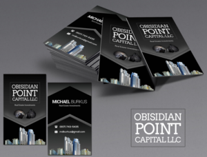 Diseño de Tarjeta de Presentación por Iva Design para Obsidian Point Capital LLC | Diseño #20215848