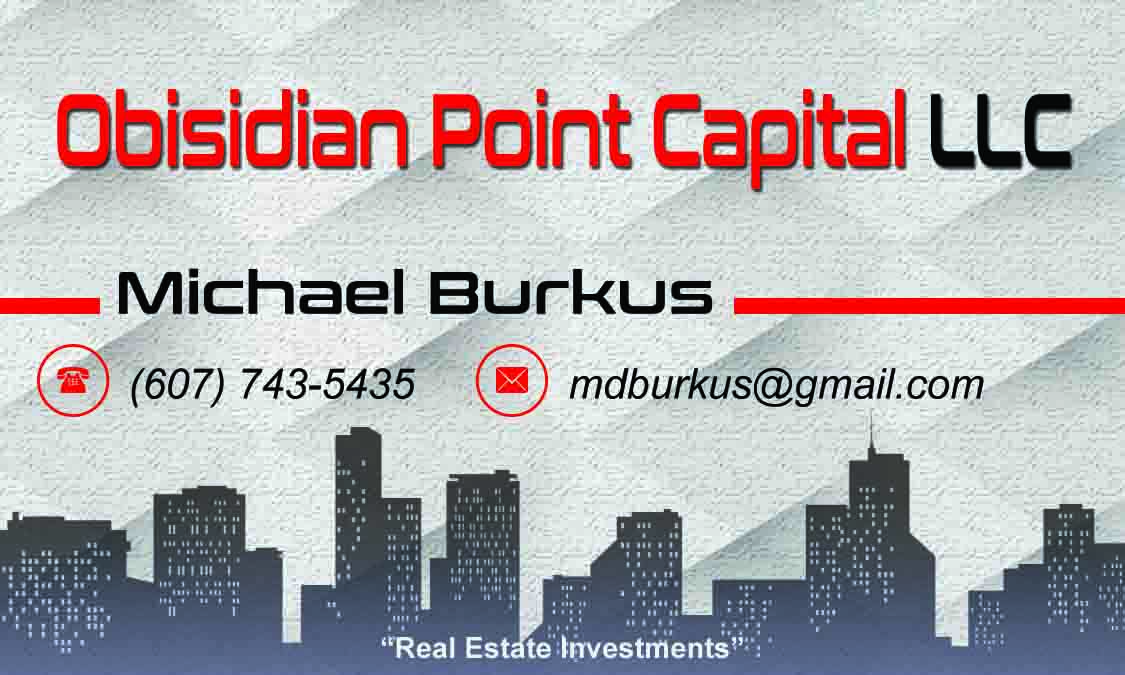 Business Card Design by dk_Grafika for Obsidian Point Capital LLC | Design #20218904