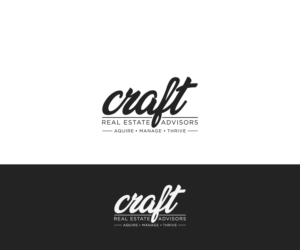 Company Name: Craft Realty / Craft ___ Tagline: Real Estate Advisors / Aquire. Manage. Thrive. | Logo Design by Mario
