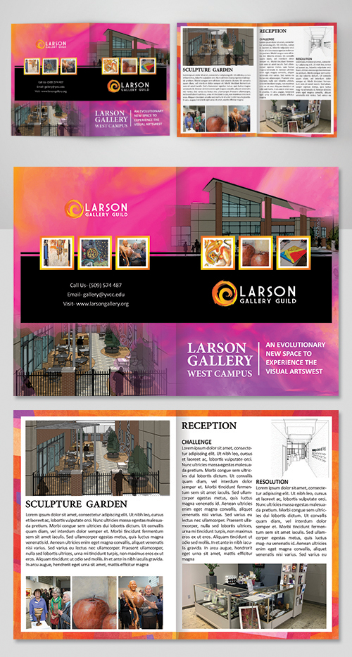 Brochure Design by BLUE WINGS for Larson Gallery | Design #20197989