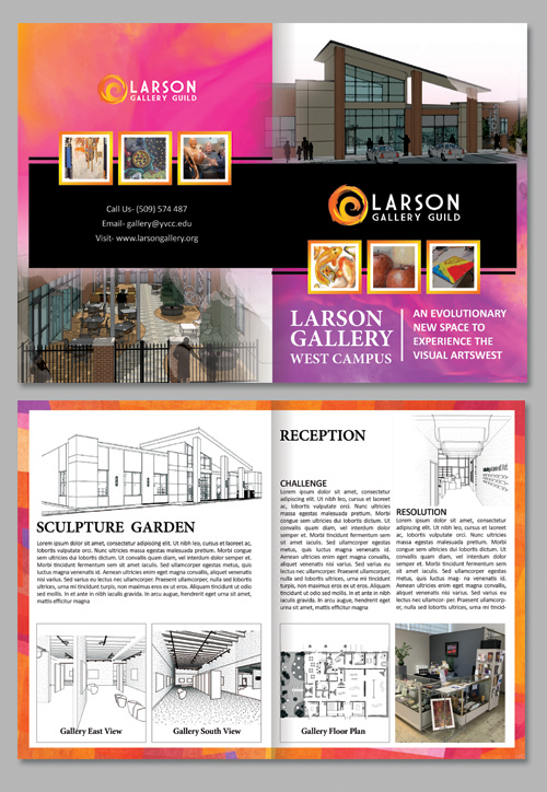 Broschüren-Design von BLUE WINGS für Larson Gallery | Design #20206341