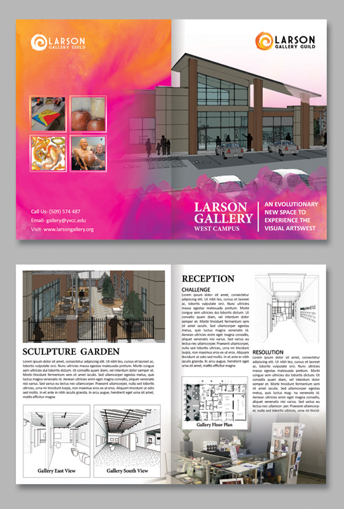 Brochure Design by BLUE WINGS for Larson Gallery | Design #20206359