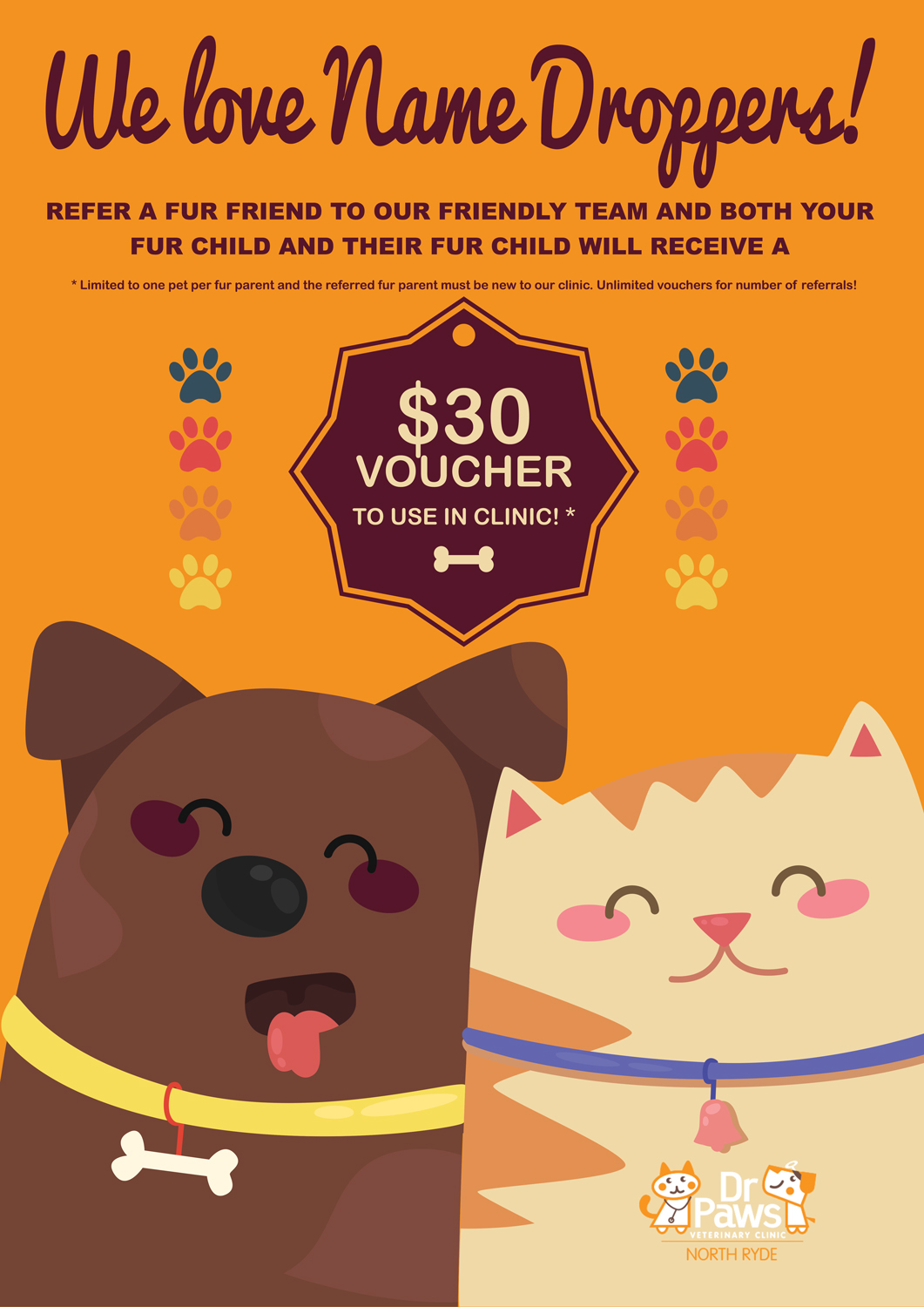 Diseño de Póster por leuchi para Dr Paws North Ryde | Diseño #20252511
