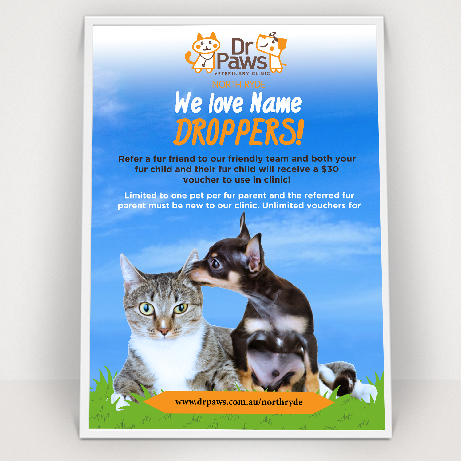 Poster Design by debdesign for Dr Paws North Ryde | Design #20207489