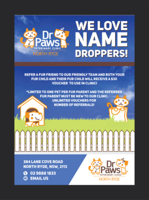 Design de Poster par Deziners Zone pour Dr Paws North Ryde | Design : #20200170