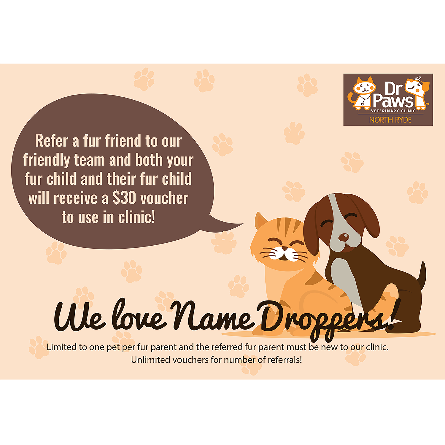 Diseño de Póster por Egshig Amy para Dr Paws North Ryde | Diseño #20217585