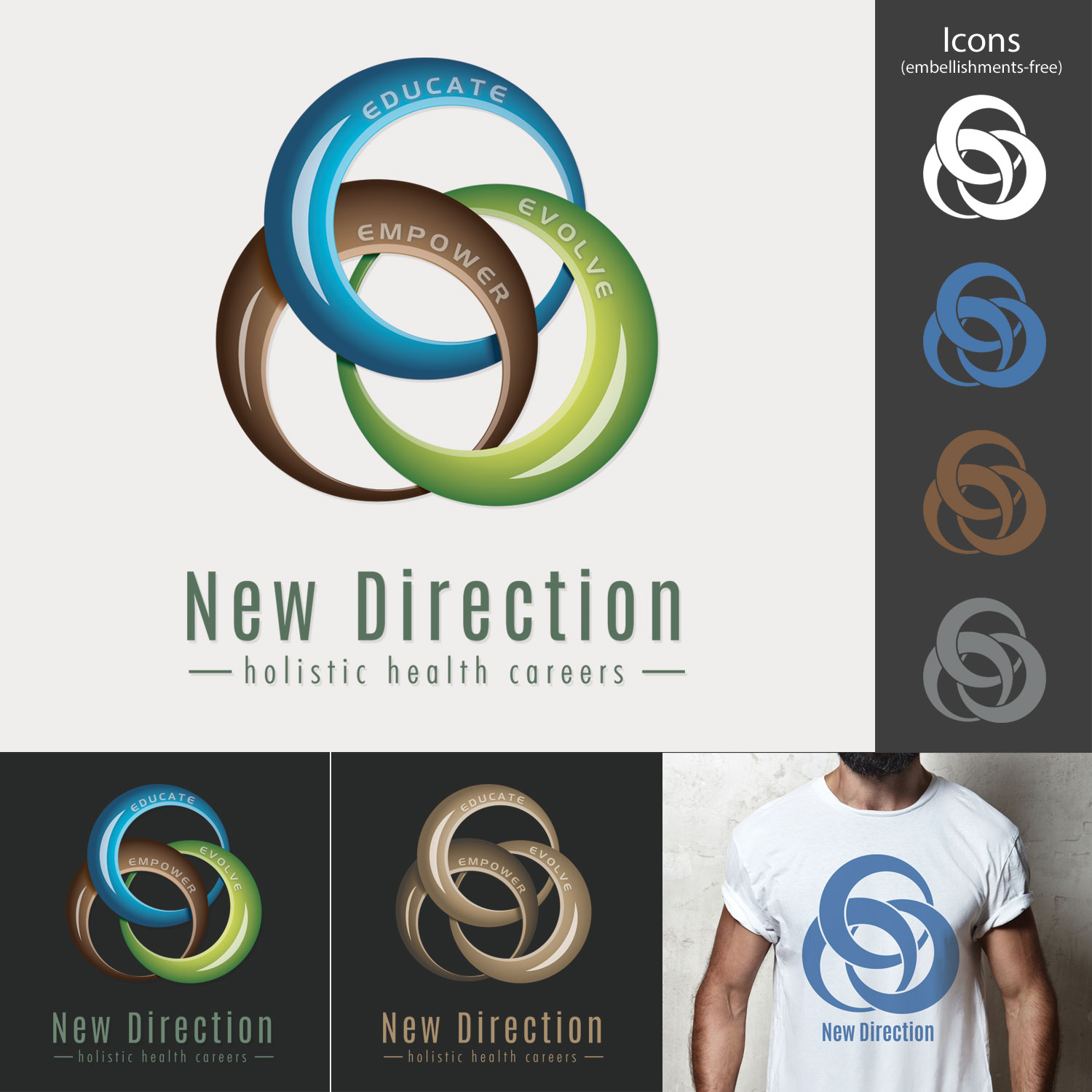 Logo Design by Classgraphics11 for New Direction Holistic Health Careers | Design: #20217223