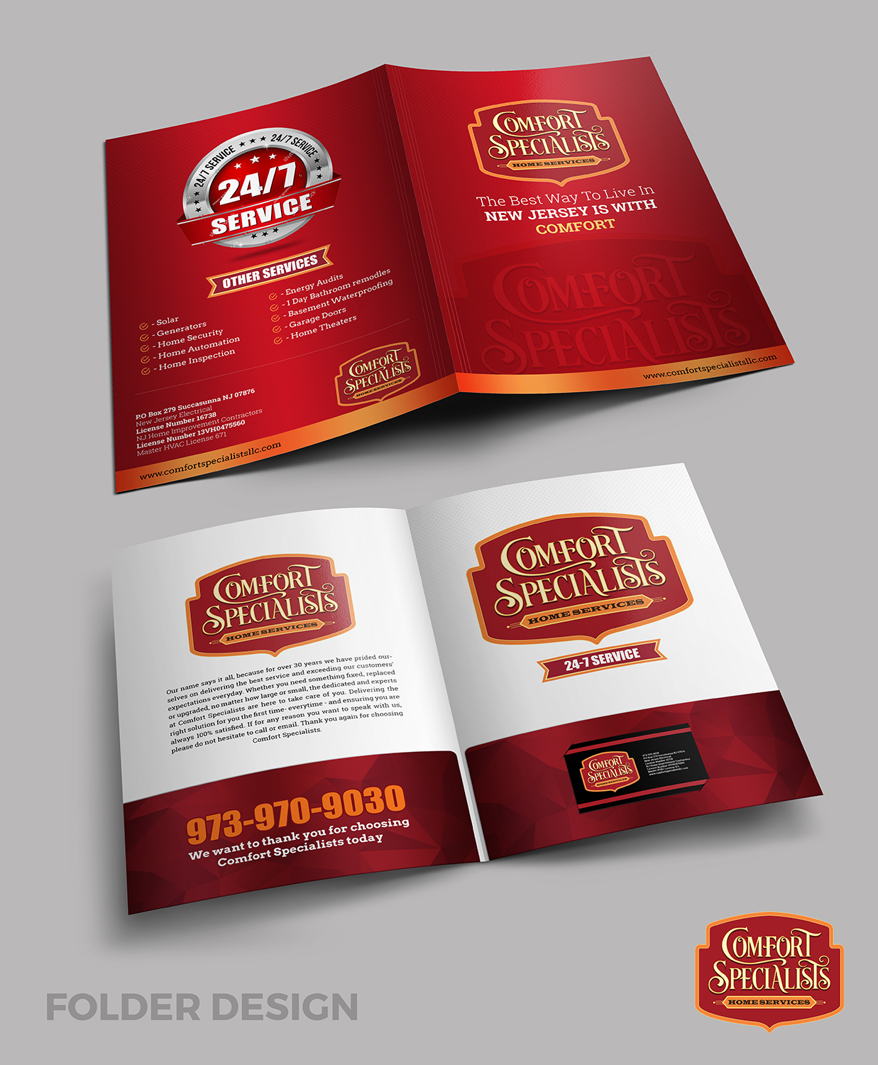 Stationery Design by SAI DESIGNS for comfort specialists llc | Design #20243748