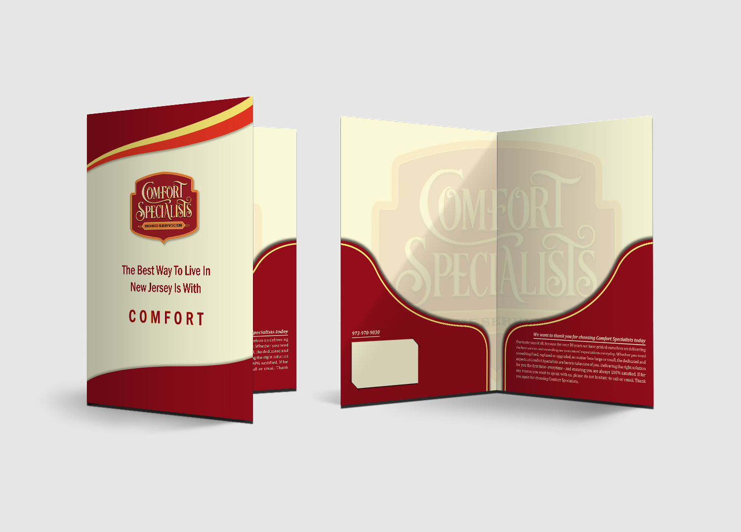 Stationery Design by Shaza Albero for comfort specialists llc | Design #20222110