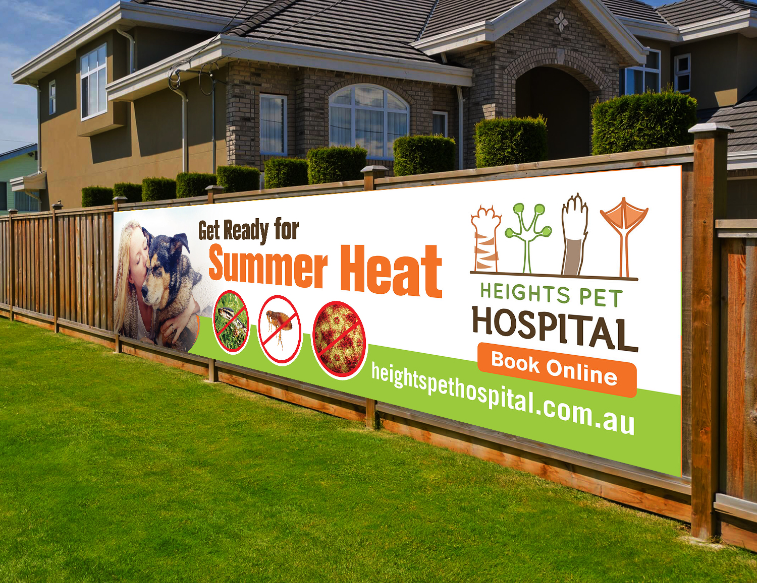 Bold Colorful Veterinary Graphic Design For Heights Pet Hospital