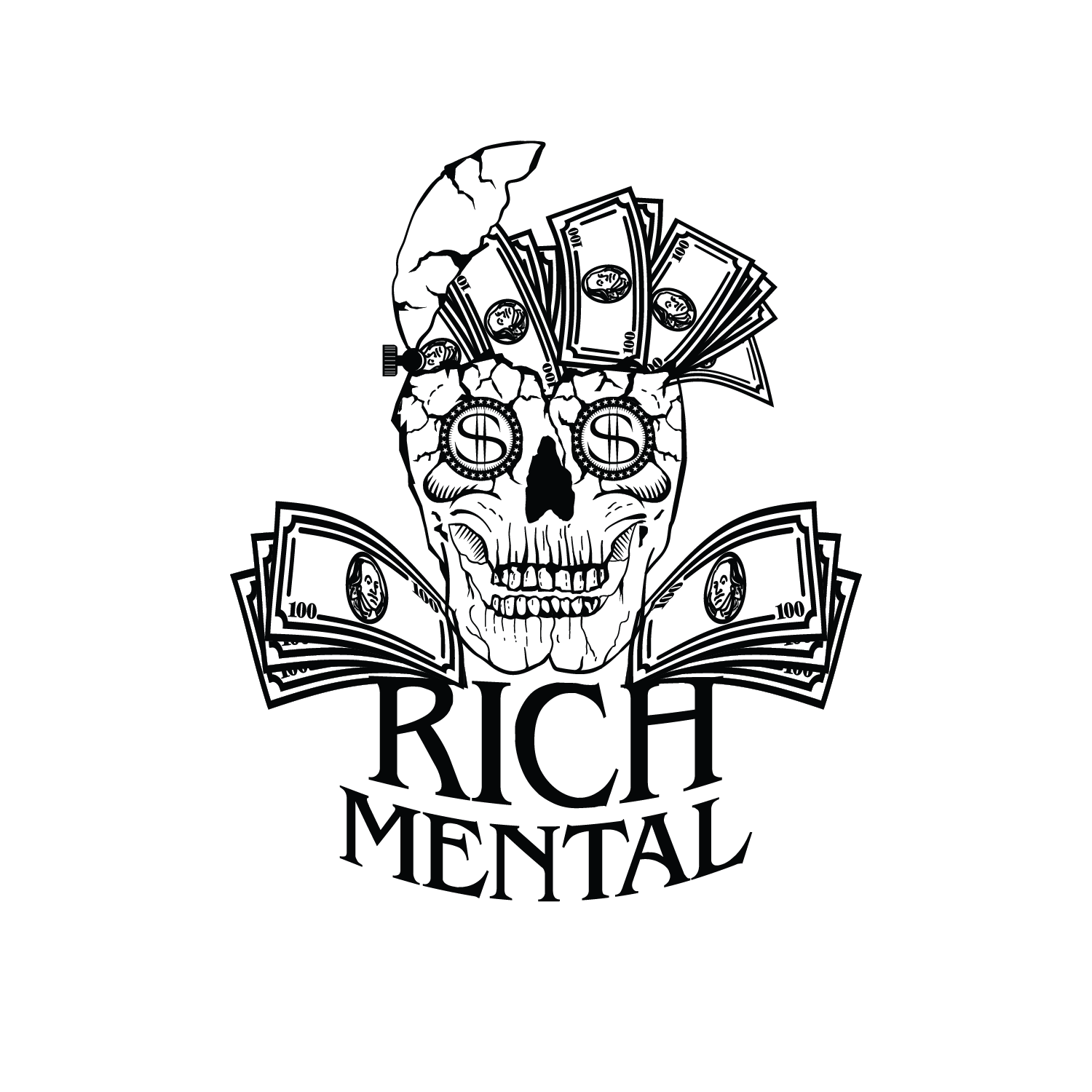Logo Design by moisesf for Rich Mental Clothing  | Design #20231573