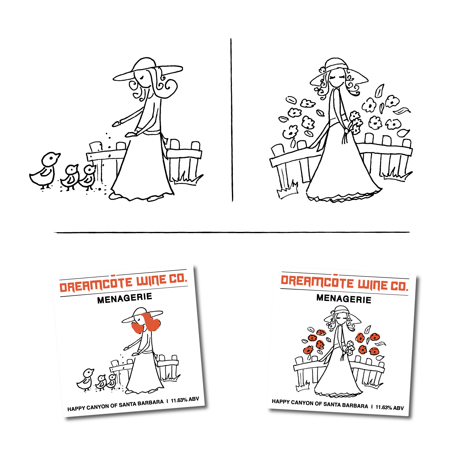 Diseño Con Ilustración por wall-jamboree para Dreamcote Wine Co. | Diseño #20262113