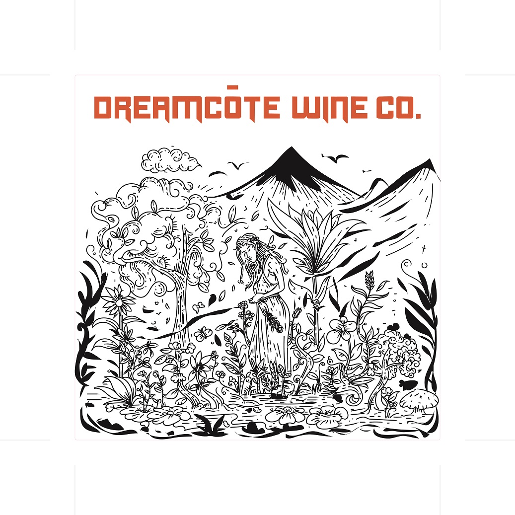 Diseño Con Ilustración por Ngoeg para Dreamcote Wine Co. | Diseño #20277244