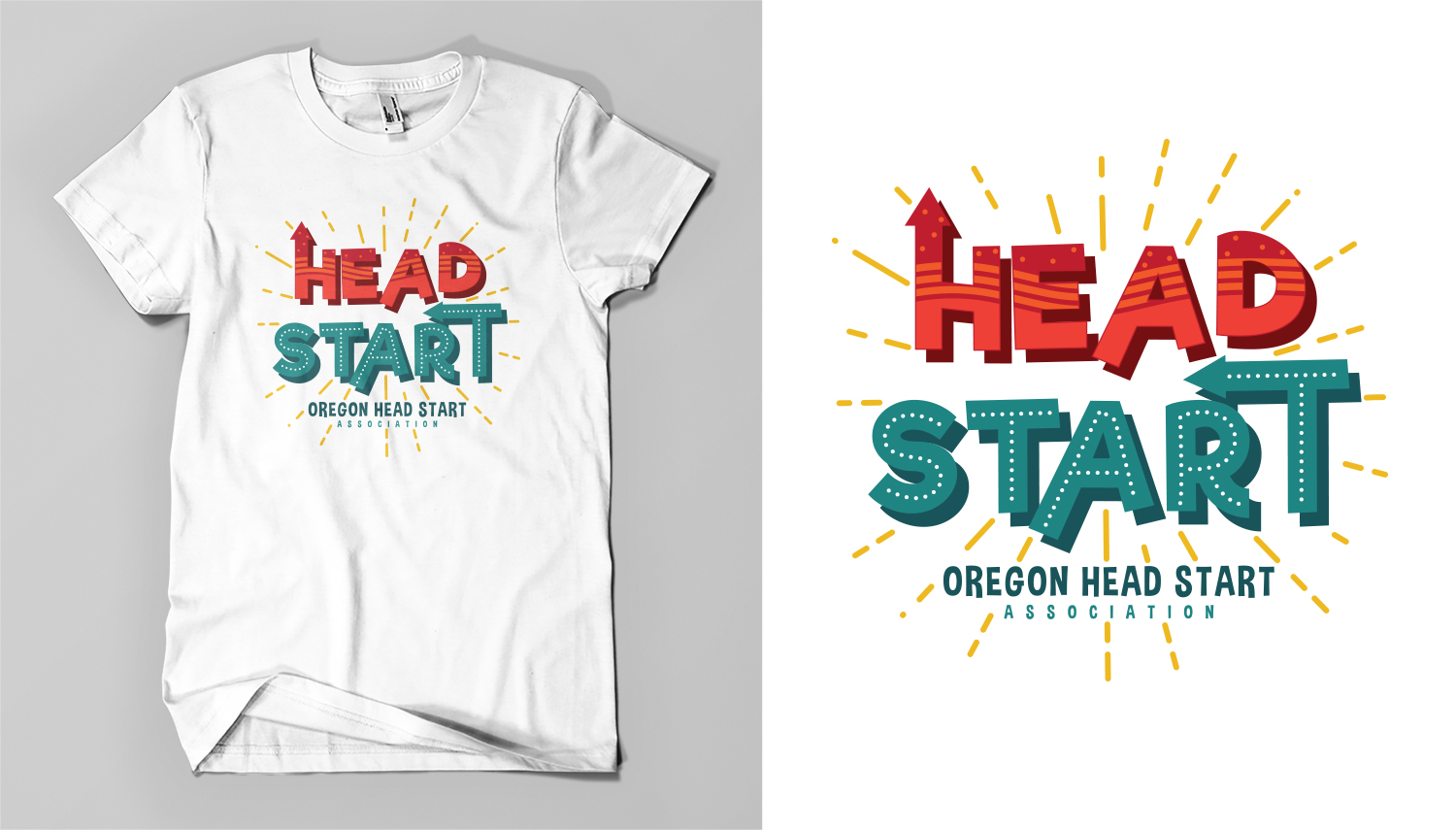 T-shirt Design by Barney Stinson for Oregon Head Start Association | Design #20255133