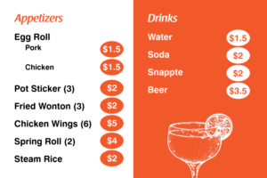 Menu Design by sandeshnarvekar