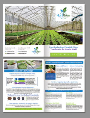 HortGrow.com 11x17 folded Horticulture products -coco peat /greenhouse Growers/big box resellers | Flyer-Design von BLUE WINGS