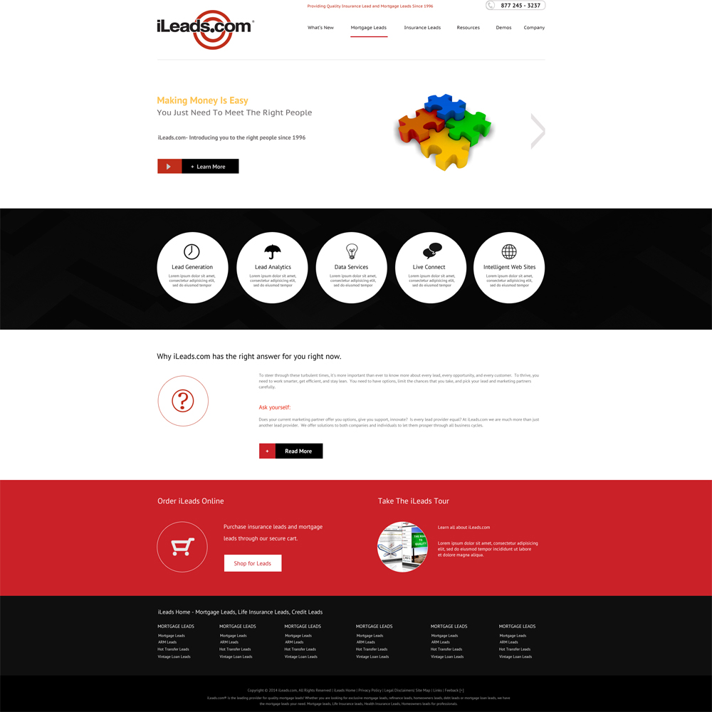 Web Design par aarsita pour iLeads.com | Design #2969009