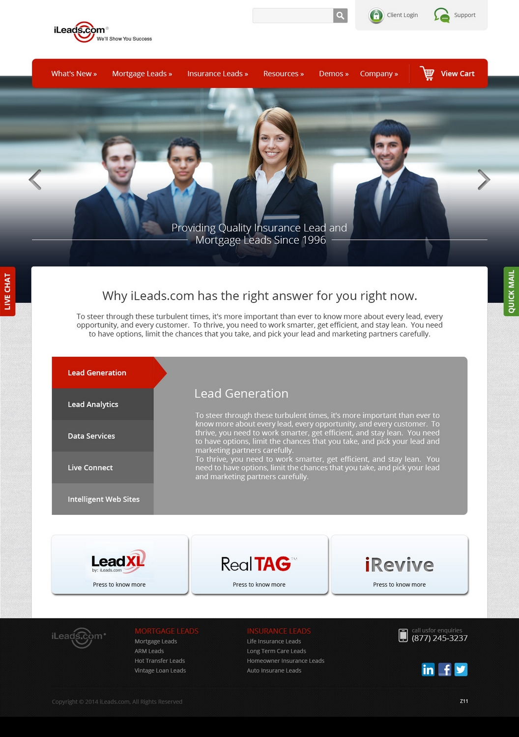 Web Design by pb for iLeads.com | Design #2923401