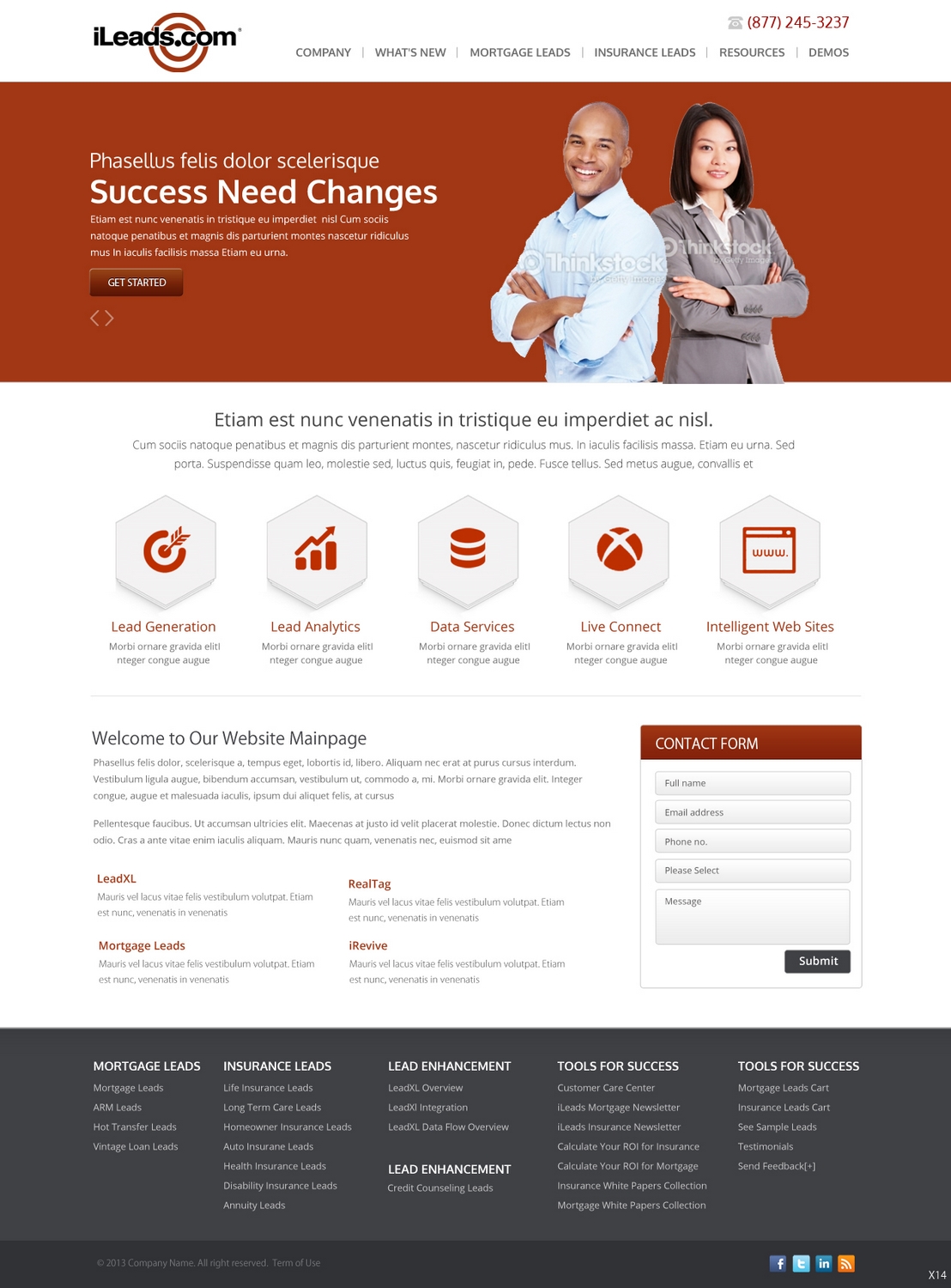 Web Design par pb pour iLeads.com | Design #2935446