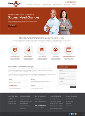 Web Design par pb pour iLeads.com | Design : #2935446