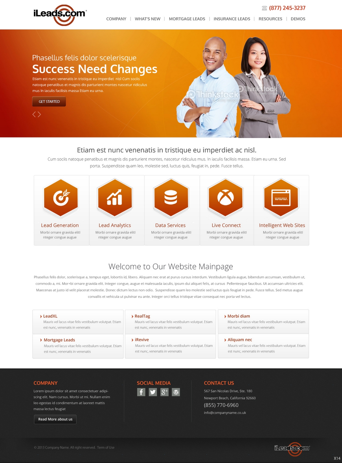 Web Design par pb pour iLeads.com | Design #2962343