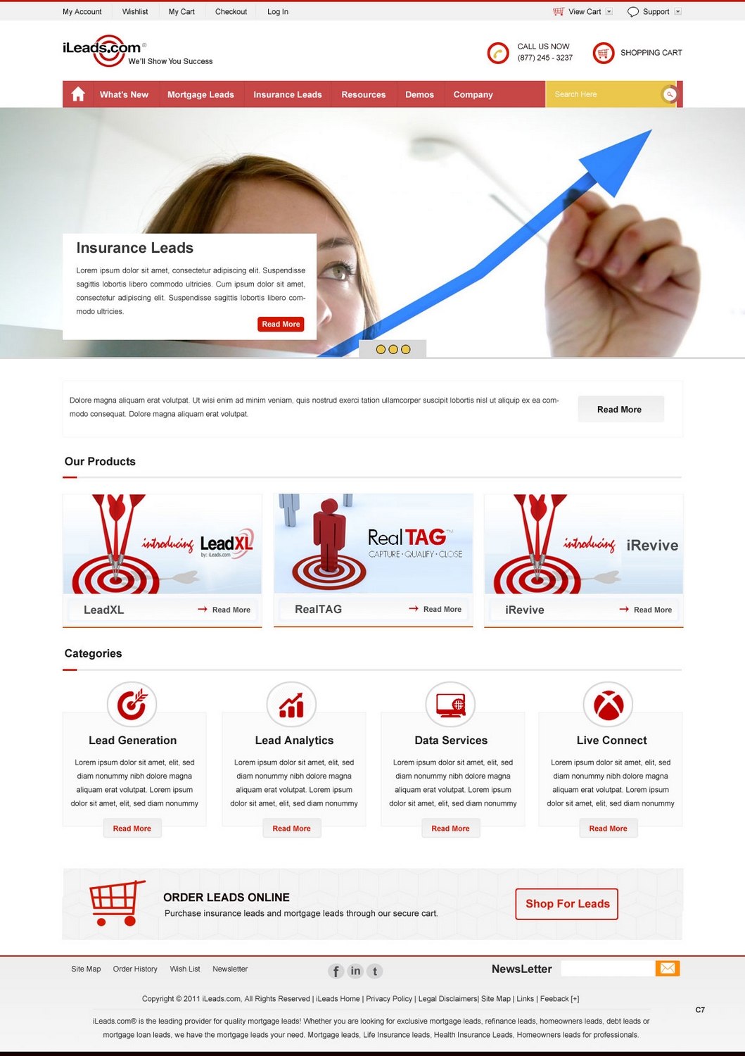 Diseño Web por pb para iLeads.com | Diseño #2967062