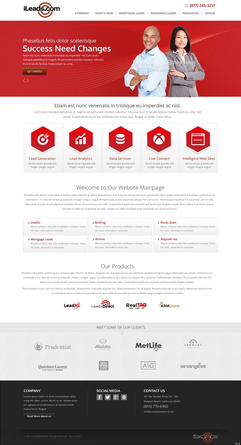Web Design par pb pour iLeads.com | Design #2973224