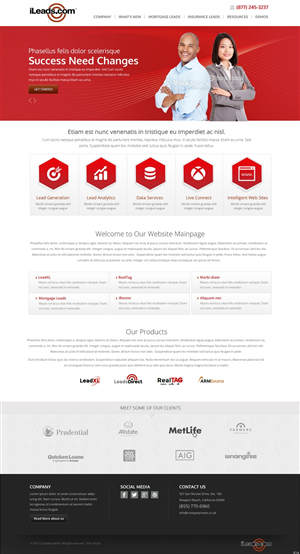 Web Design par pb pour iLeads.com | Design : #2973224