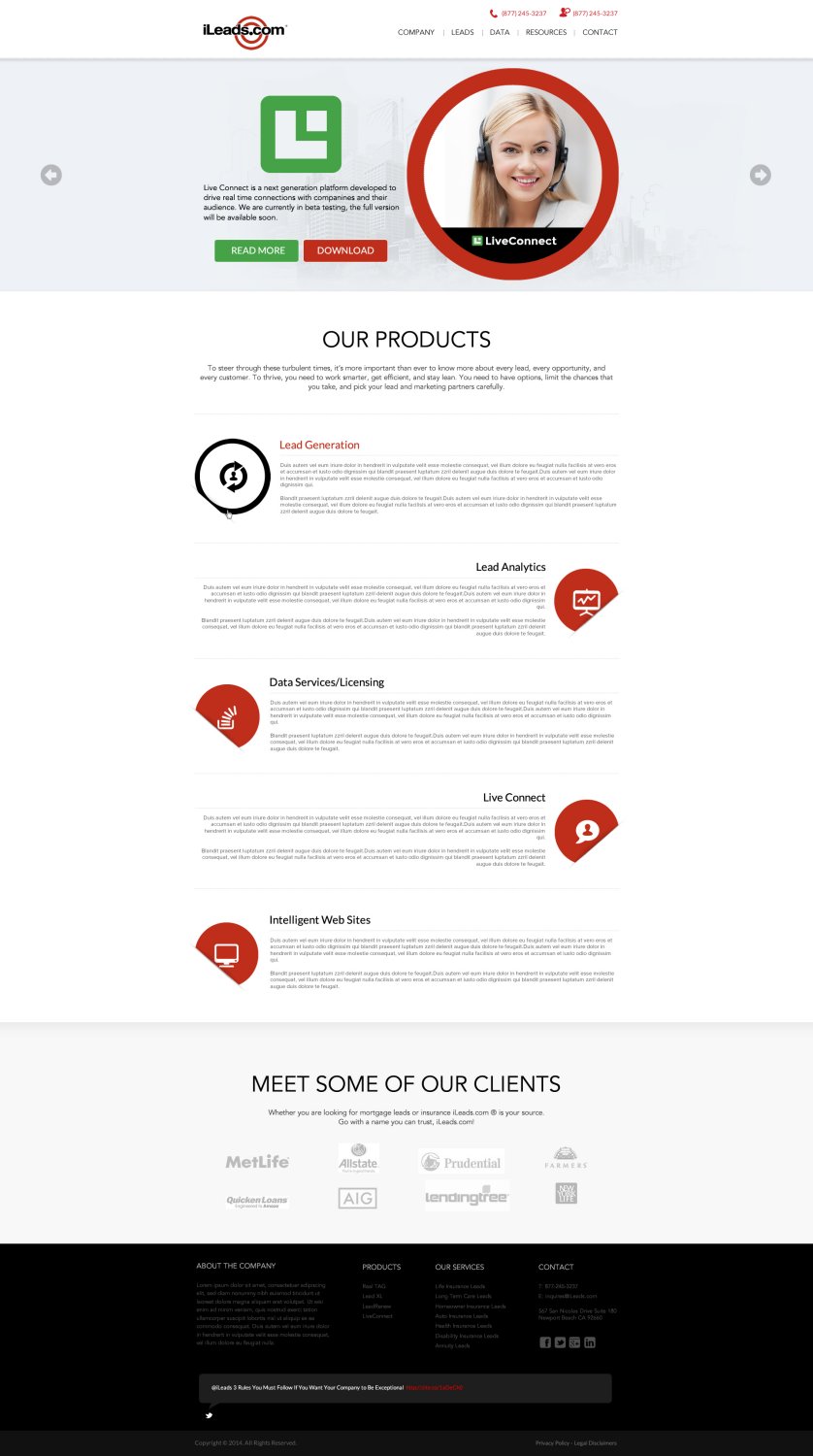 Web Design by TechWise for iLeads.com | Design #2972092